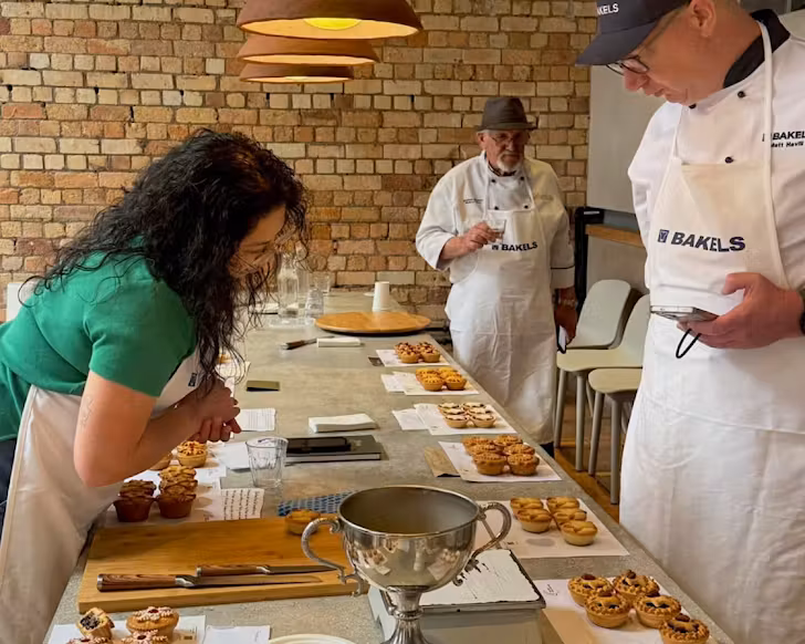 Myself and Baking NZ judging panel at this yearâs Great Kiwi Xmas Pie Comps 