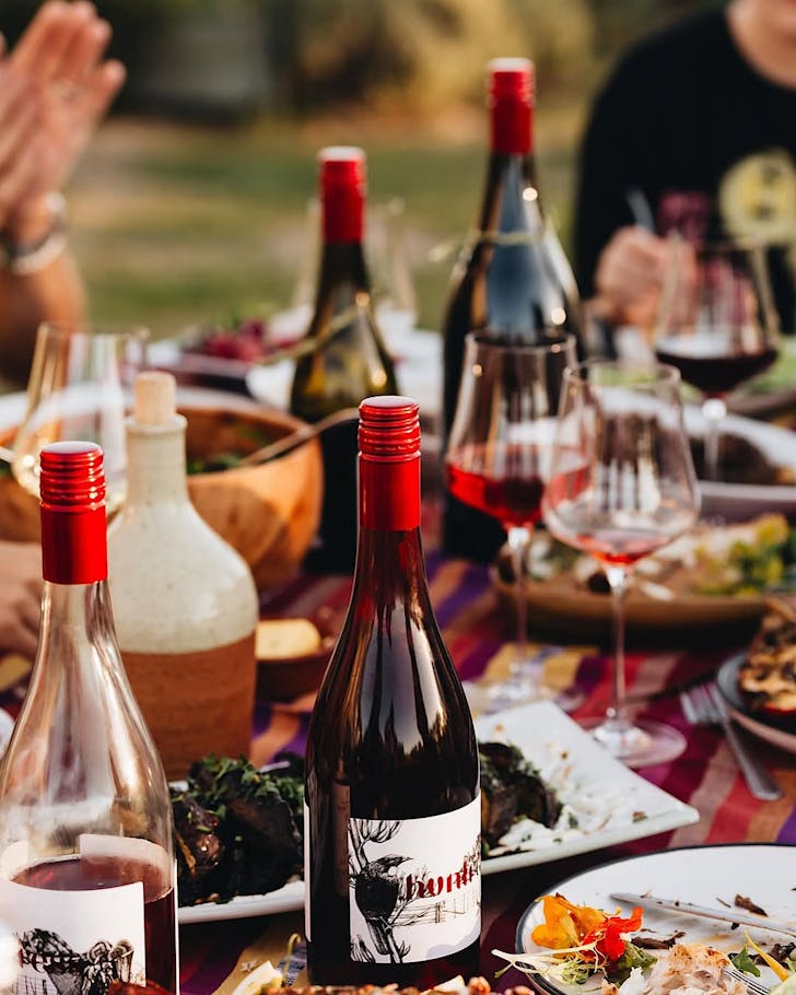 Bonny Beattieâs shot of Huntress Winesâ birthday lunch 