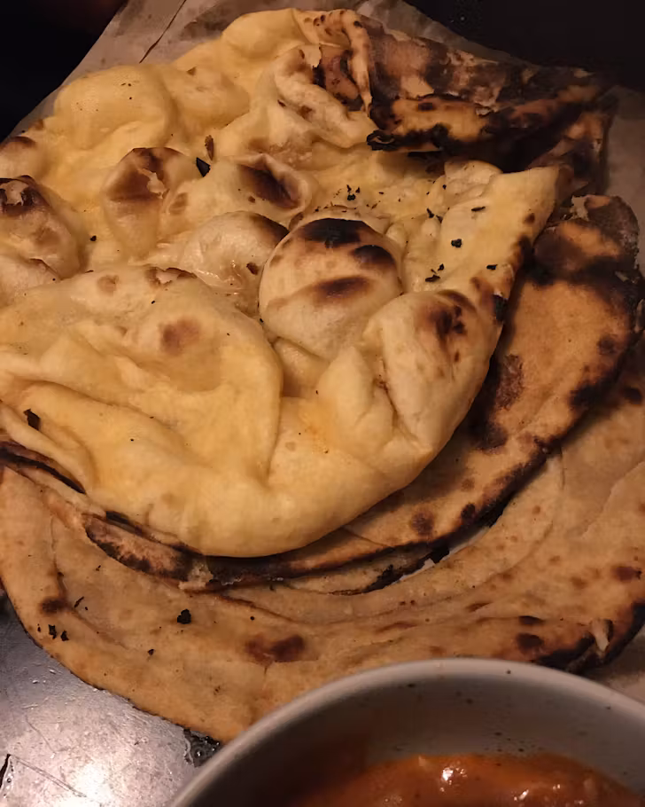 Tandoor baked naan at Taste of India on Cambridge Terrace in Wellington