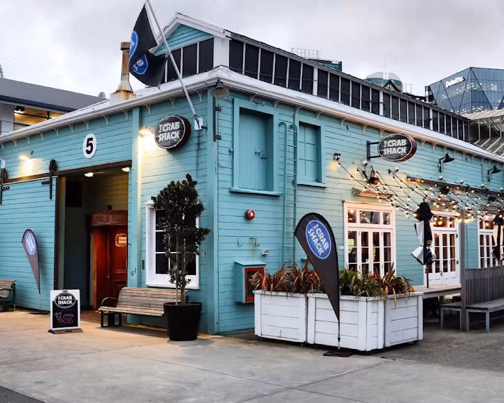 You canât miss the blue Crab Shack on Wellingtonâs waterfront