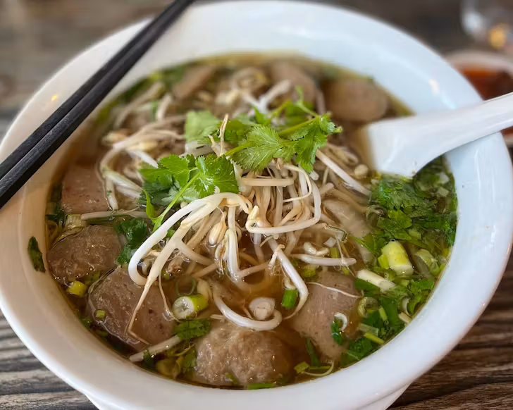 One of the many phá» I have slurped through at Pho Viet Street Food in Newtown