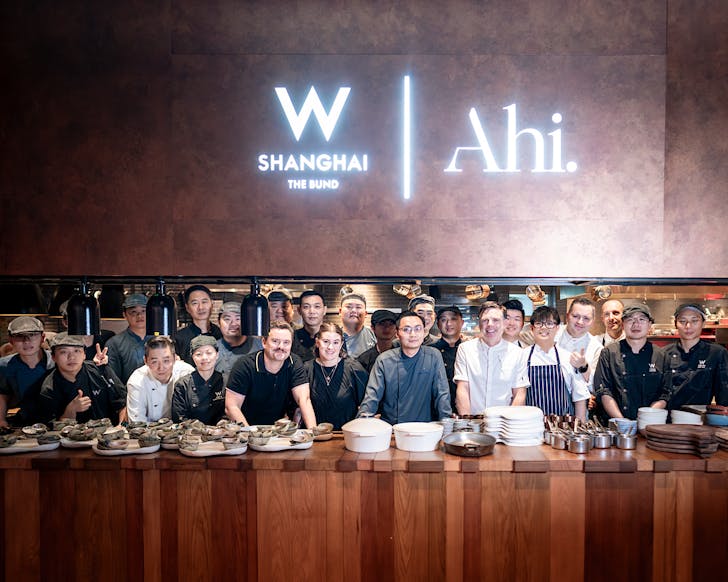 Team photo from Ahi collaboration at Shanghai W The Bund 