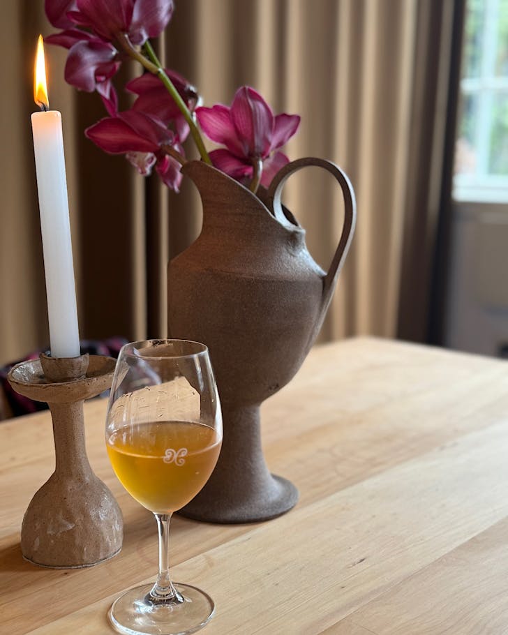 Glass of wine at Blue 