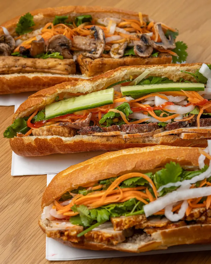 Happy Vietnamese banh mi and pho