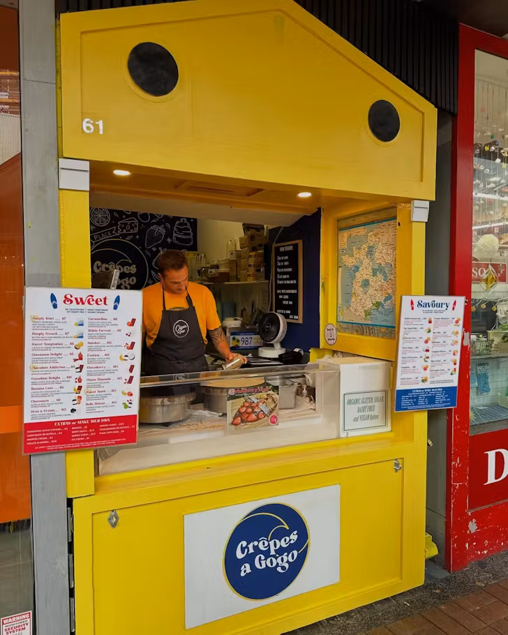 Crepes A Go Go in Wellington from Manners Street