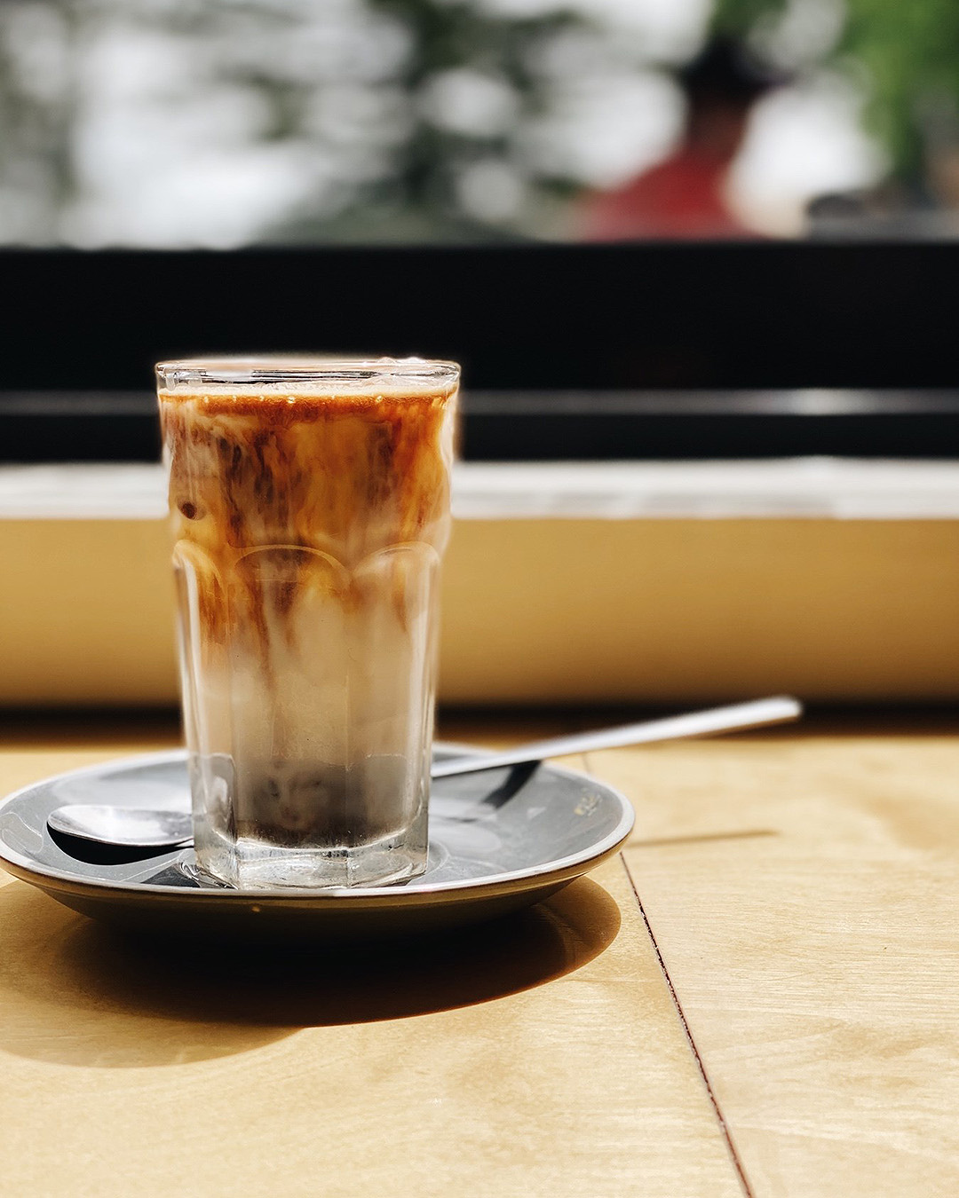 Iced coffee at Agora Cafe, Hamilton