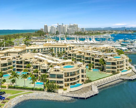 aerial shot of imperial hotel gold coast