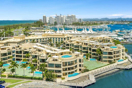 aerial shot of imperial hotel gold coast