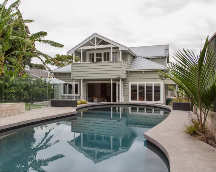 The pool at Inner City Sanctuary one of the best Auckland Airbnbs