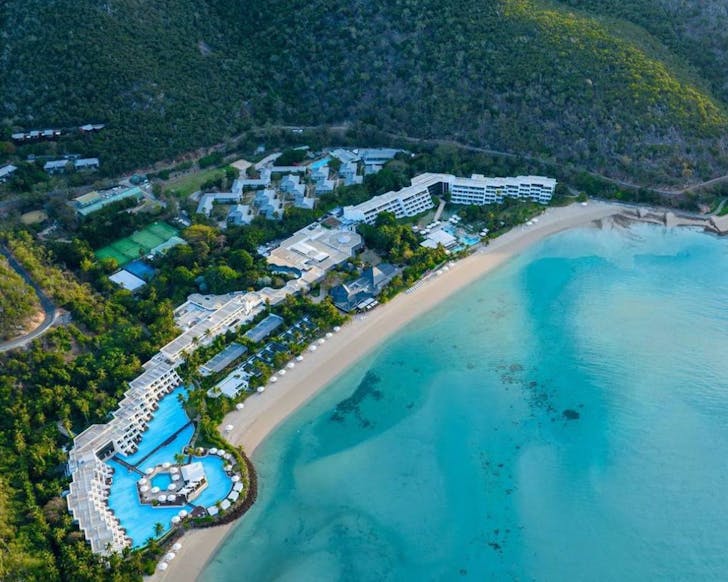 An aerial view of the InterContinental Hayman Island resort