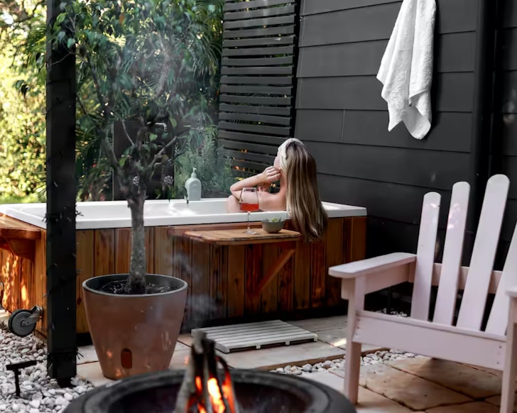Into the Woods romantic outdoor bath 