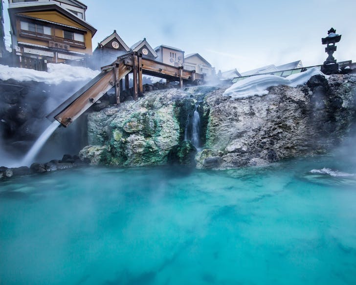 View of the most revered hot springs, Gunma