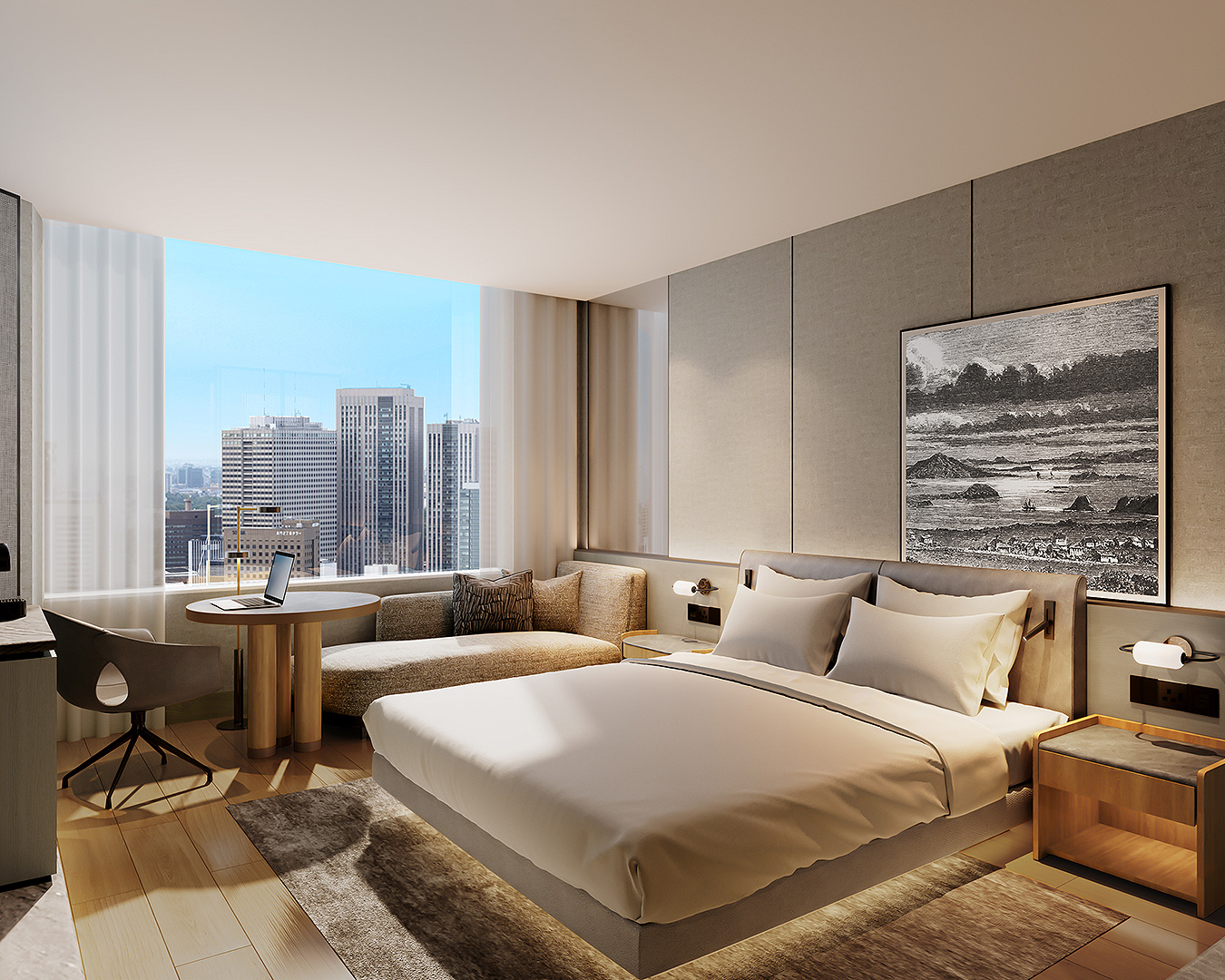 A render of the new rooms at JW Marriott.
