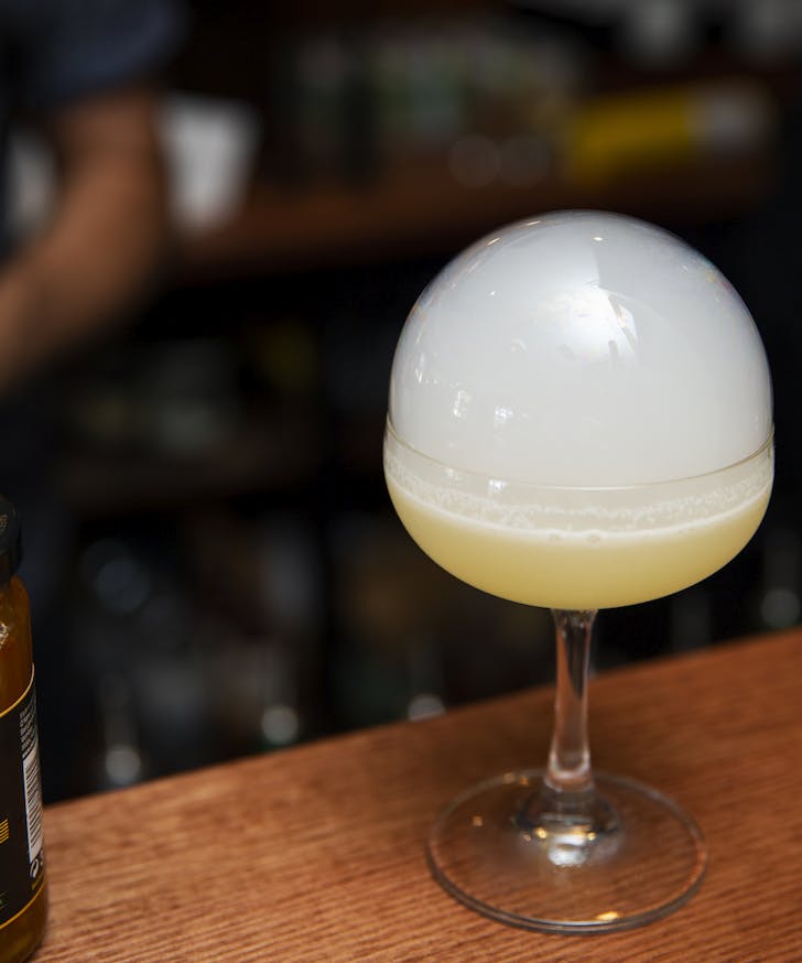 A bubble cocktail from Johnny Fox's