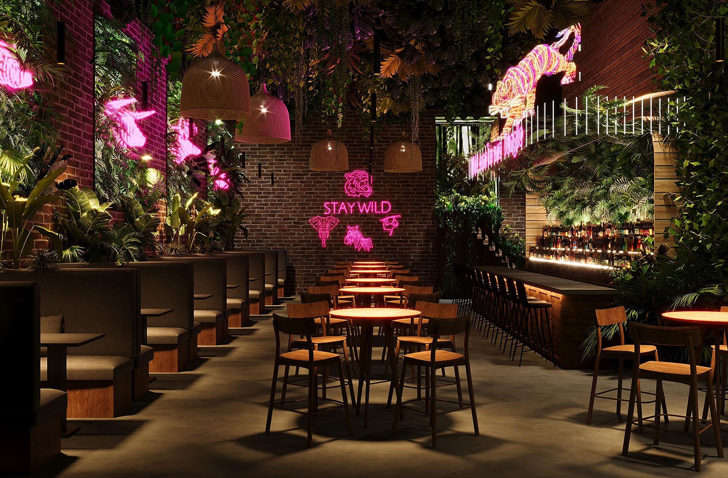 An artists impression of jungle 8 in the revamped Elliott Stables.