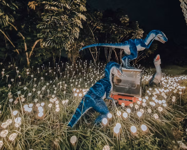 Jurassic Mile at night