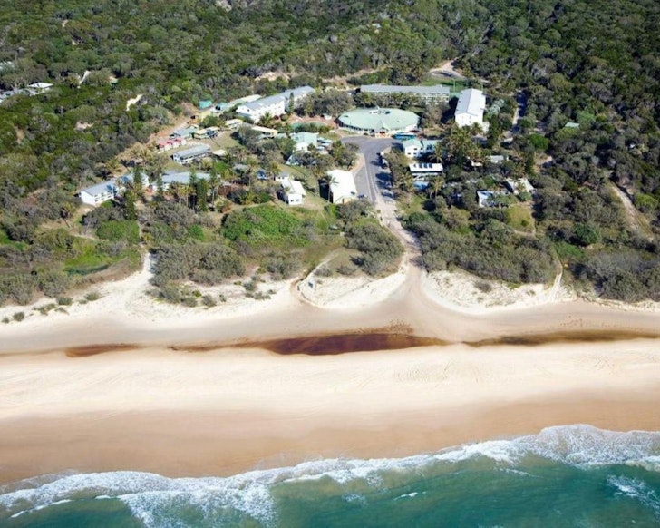 Aerial view of K’gari Beach Resort best accommodation K'gari