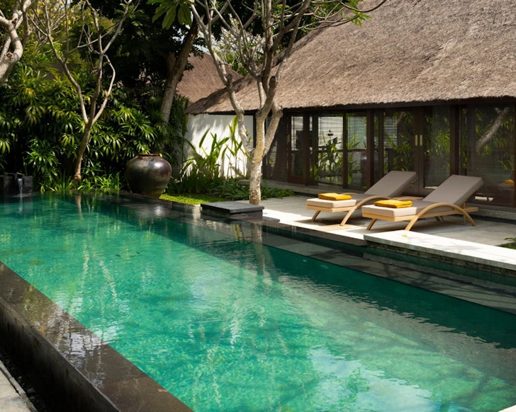 A pool villa at Kayumanis Jimbaran Private Estate & Spa one of the best all-inclusive resorts Bali