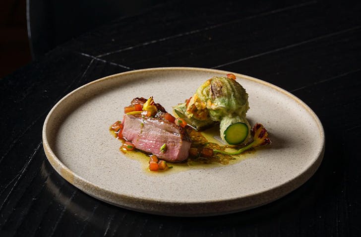 A perfectly plated dish at one of the best Japanese Melbourne has to offer.
