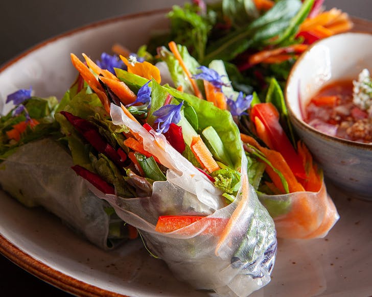 Fresh spring rolls at Khu Khu Eatery.