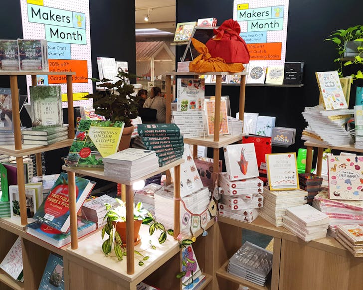 Books on shelves