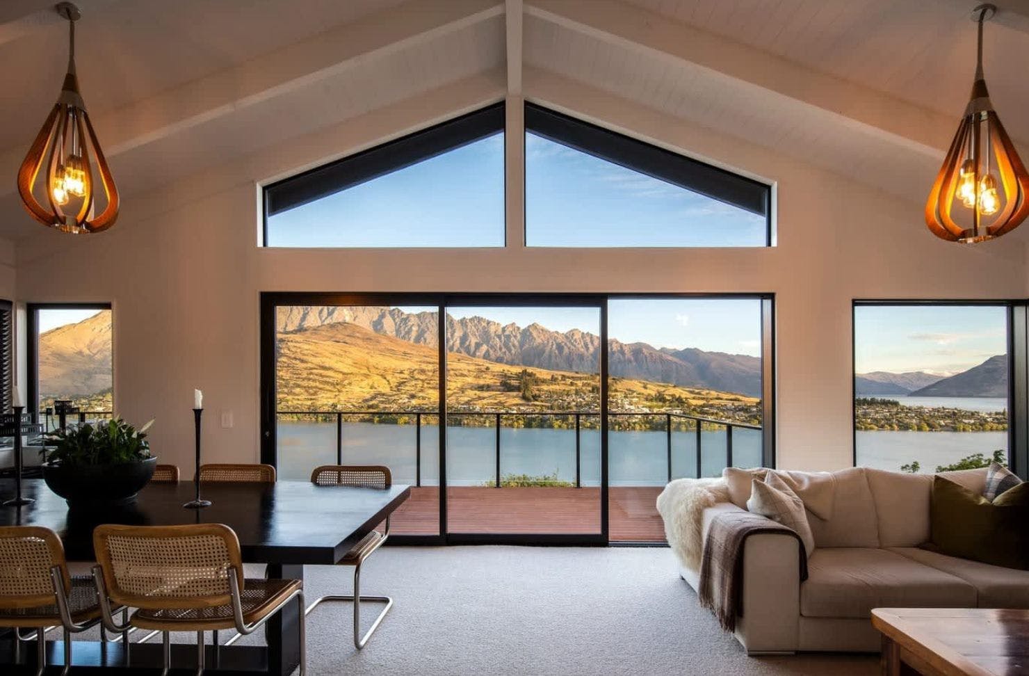 A view from the living space at Korimako, one of the best Queenstown accommodation options