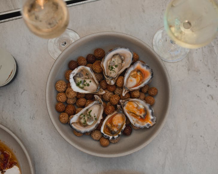 Plate of oysters