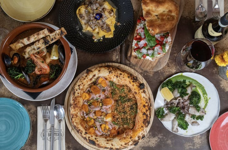 A selection of dishes from La Bottega Enoteca