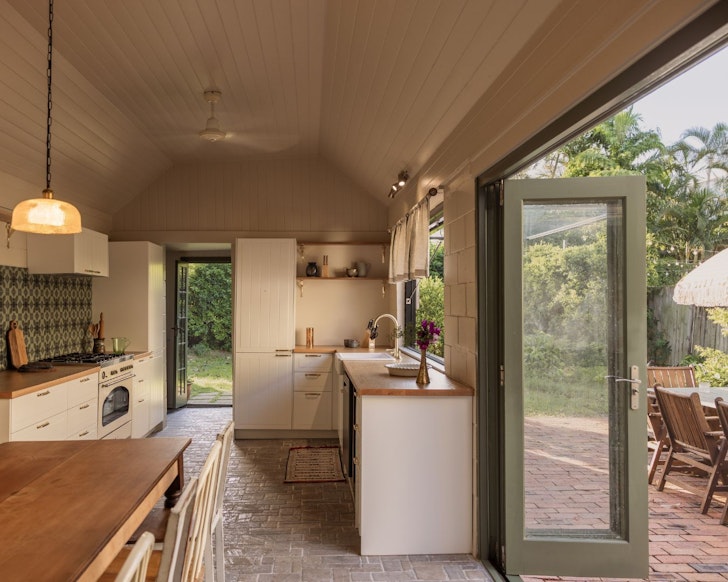 The kitchen at La Trobe best Brisbane Airbnbs