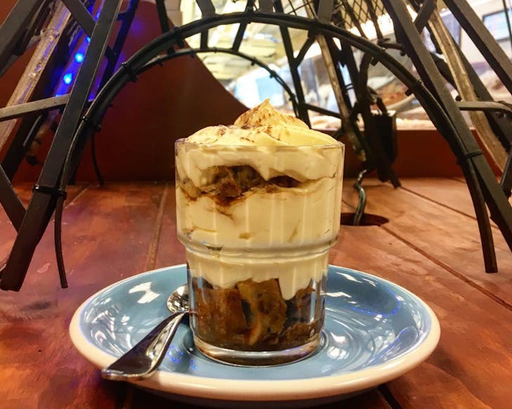 A lush-looking tiramisu from La Tropezienne.