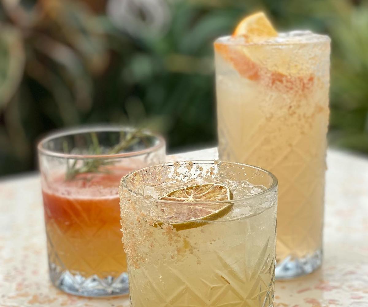 Cocktails on a table at La Cabana Fremantle