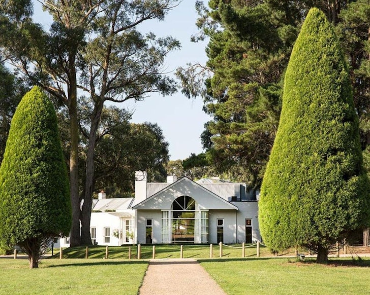 The hotel at the end of the driveway at Lancemore Lindenderry Red Hill one of the best winery stays Victoria