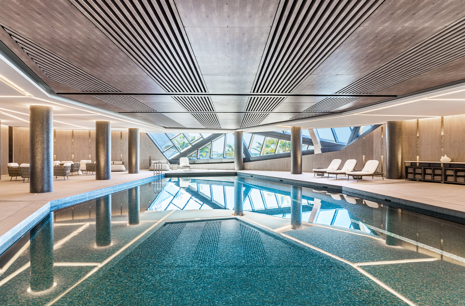 interior pool at the langham gold coast