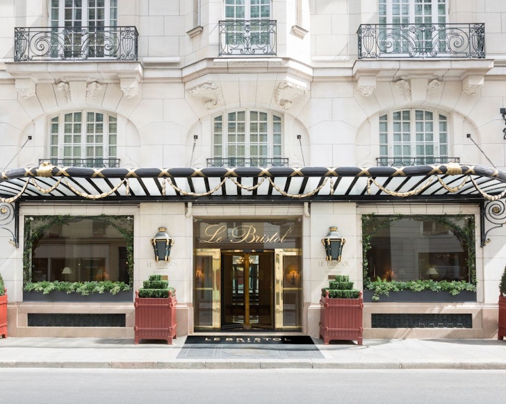 The exterior of Le Bristol Paris one of the best luxury Paris Hotels