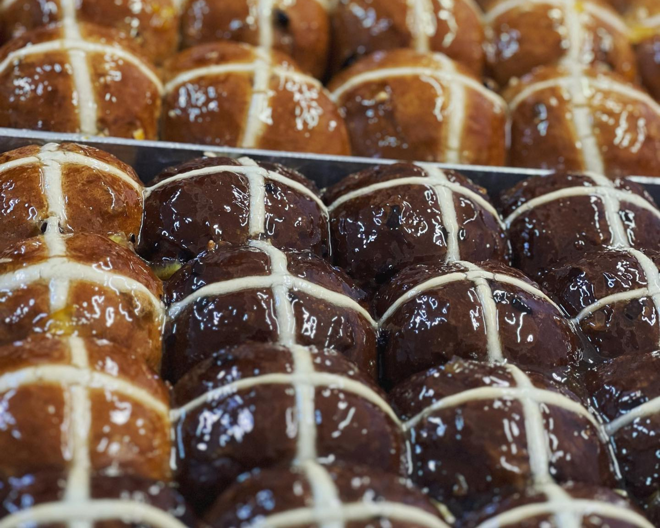 Some of the best hot cross buns in Auckland, from Levain Artisan Bakery. 