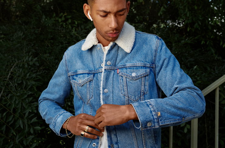 hooded denim jacket levis