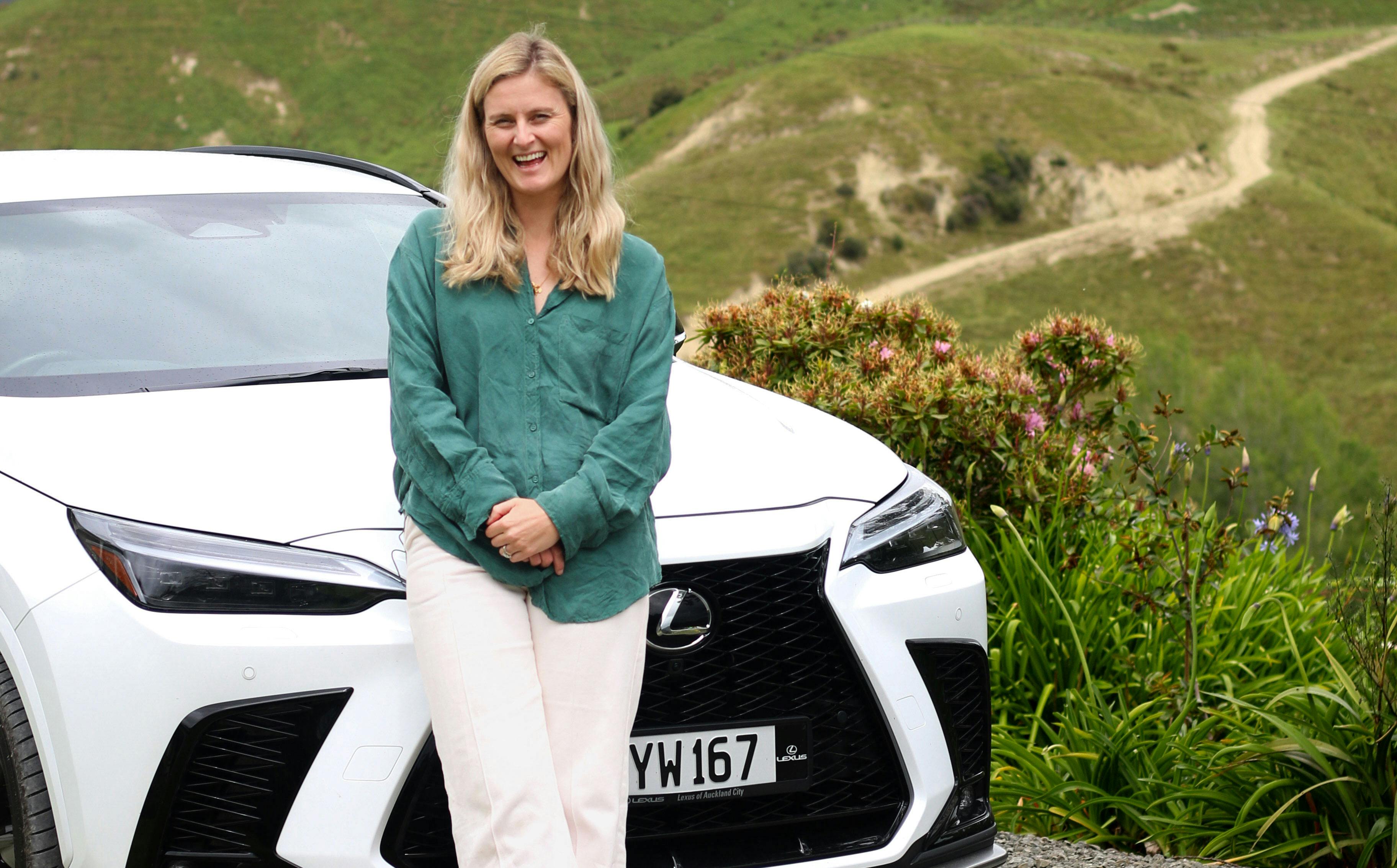 Sophie Hurley with the Lexus NZ 450h+ F SPORT