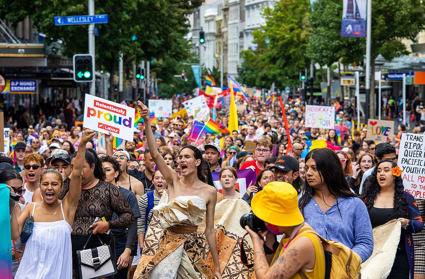 A LGQTBI+ Rally takes place in Auckland.