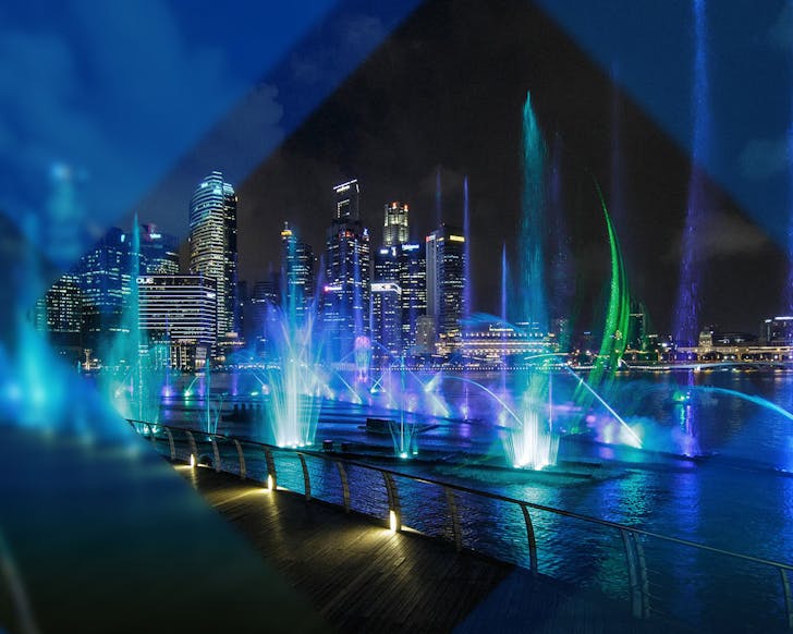 Light and Water Show at Marina Bay Sands