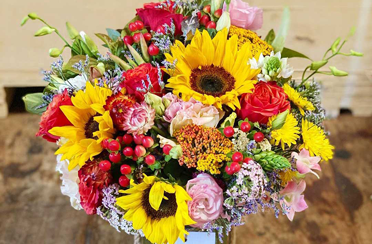 These blooms are colourful and from Little Market Bunch, one of Melbourne's best flower delivery services