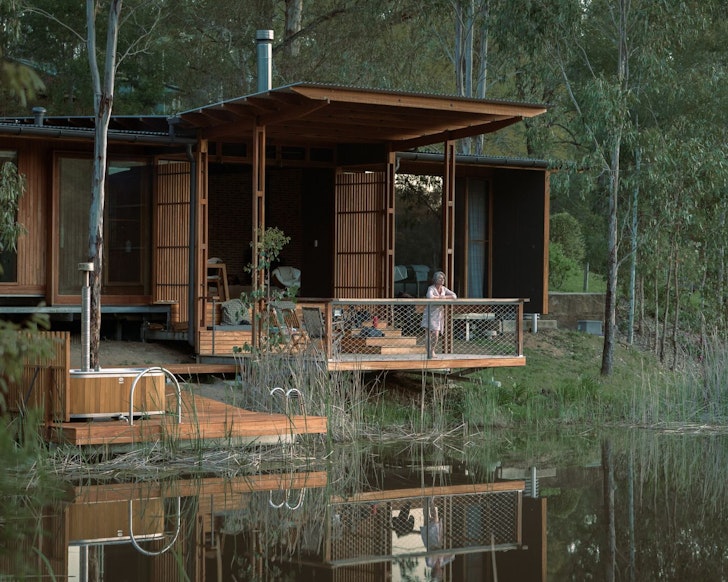 An exterior view of Little Valley Summerhouse best NSW farm stays