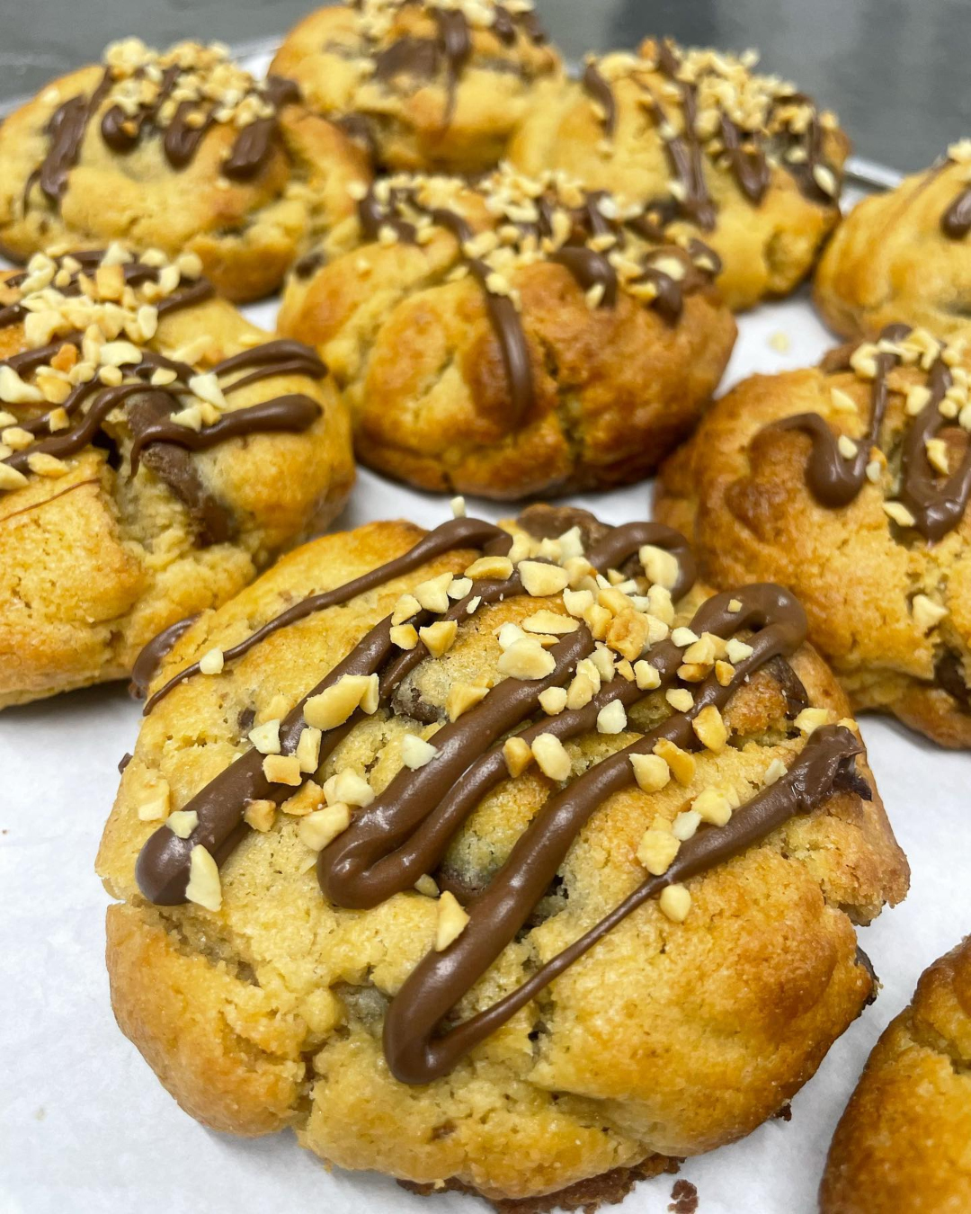 Nutella cookies from Loafers Bakery, one of the best cookie spots in Auckland. 