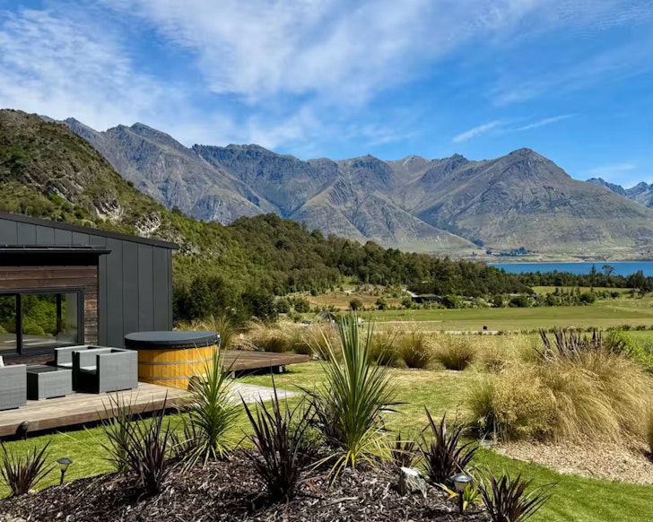 The mountain view at Lookout Lodge best large group Airbnbs New Zealand