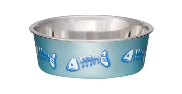 Loving Pets Bella Cat Bowl Blue Fish 240ml from Animates