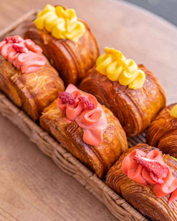 The wildly popular circular croissants, or Le Supremes, at Luna Bakehouse in newmarket, one of the best cafes in Newmarket. 
