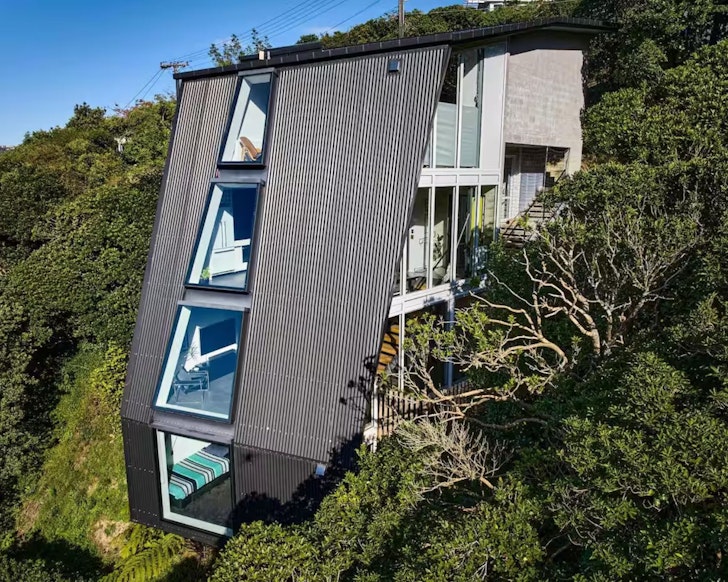 The Luxury Grand Designs Home on the cliff edge one of the best accommodation options in Wellington