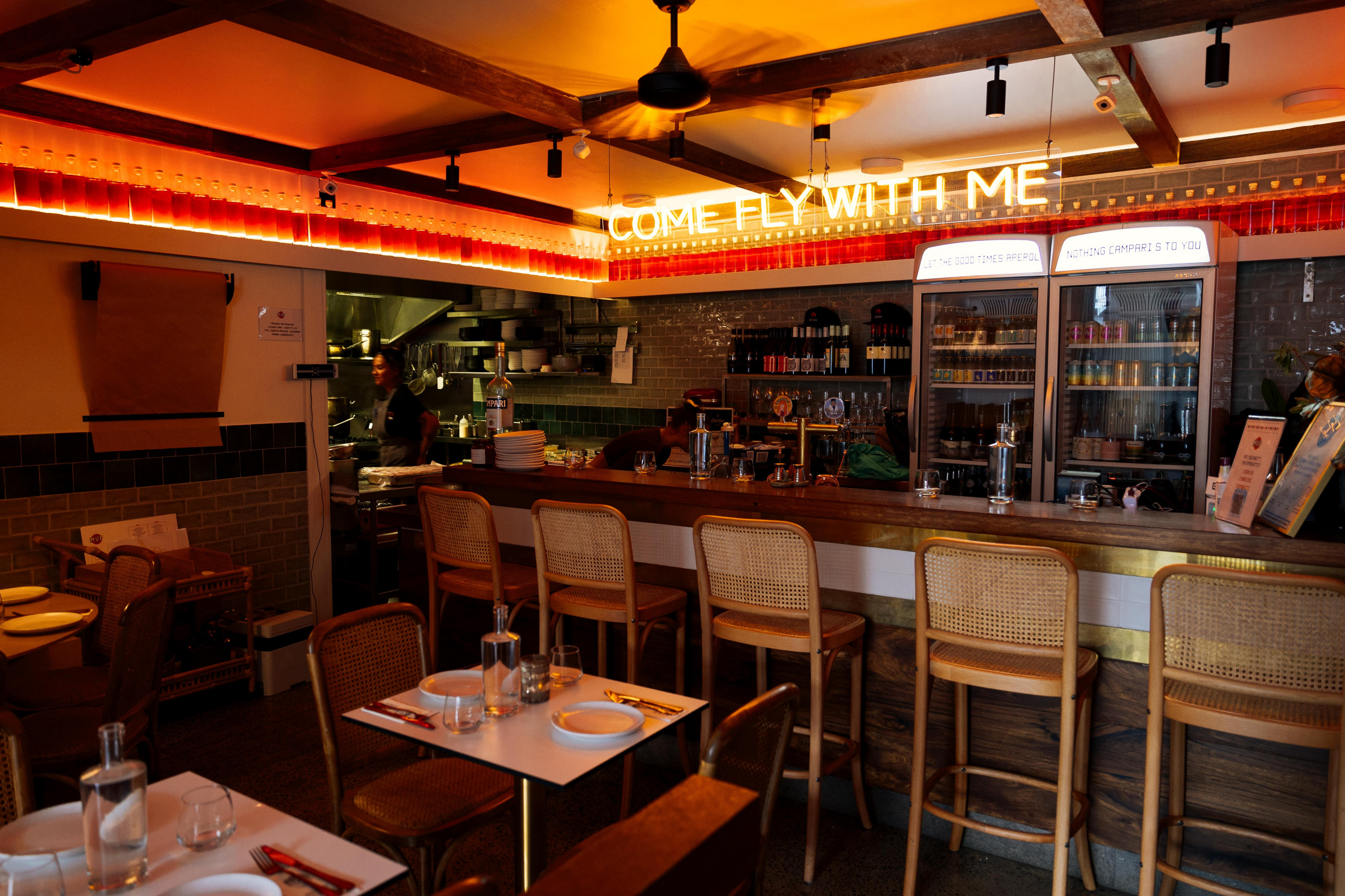 the interior of a restaurant