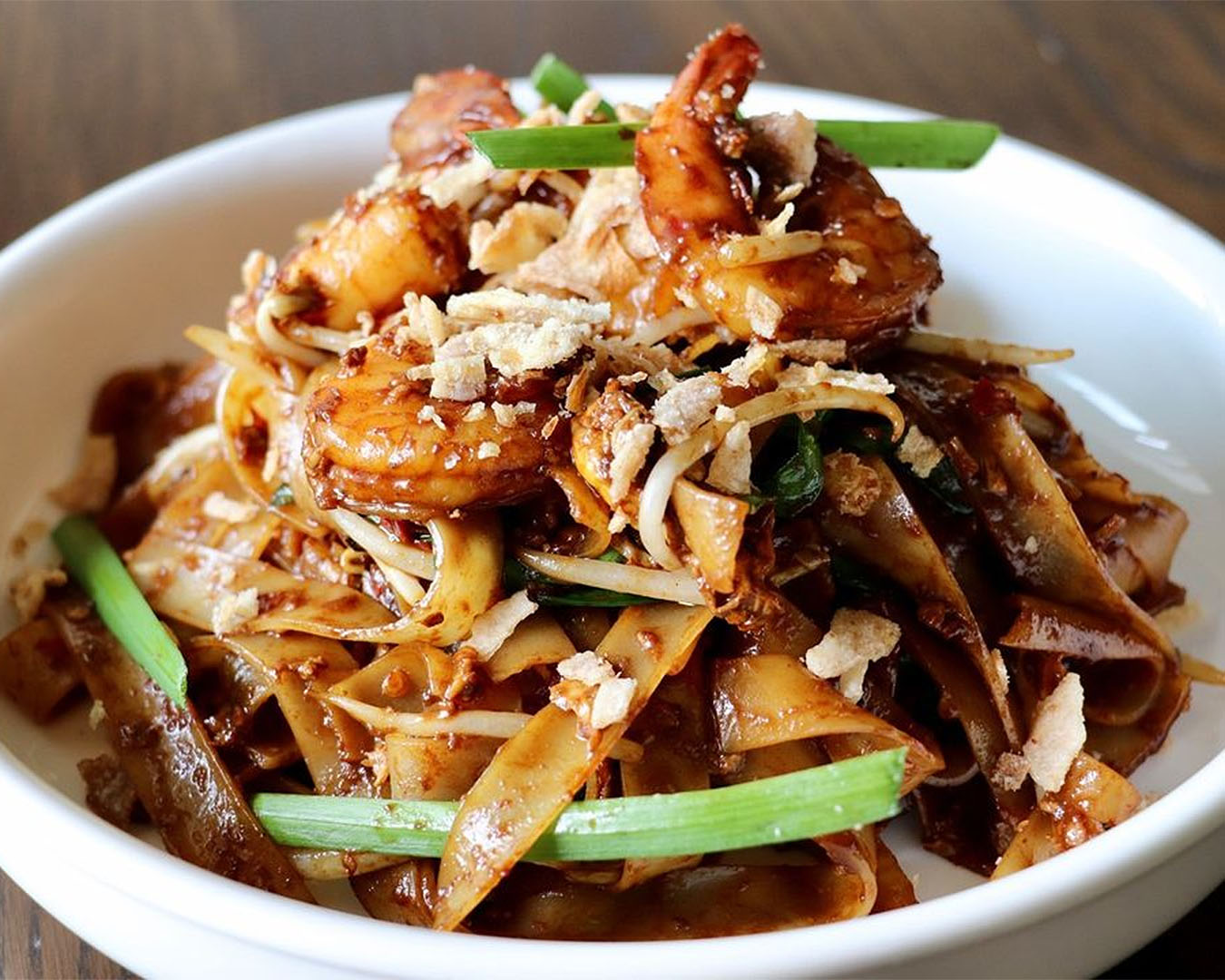 Char Kway Teow - fried noodles with prawns & Chinese sausage at Madam Woo, one of the best restaurants in Takapuna.