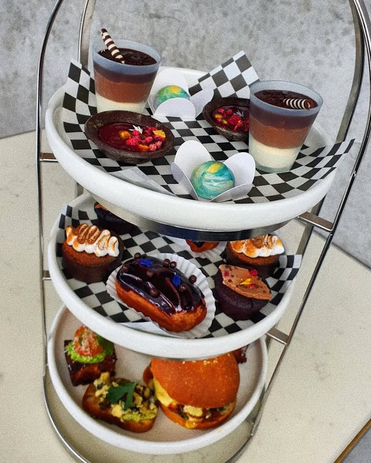 High tea at Majestic at Mayfair. 