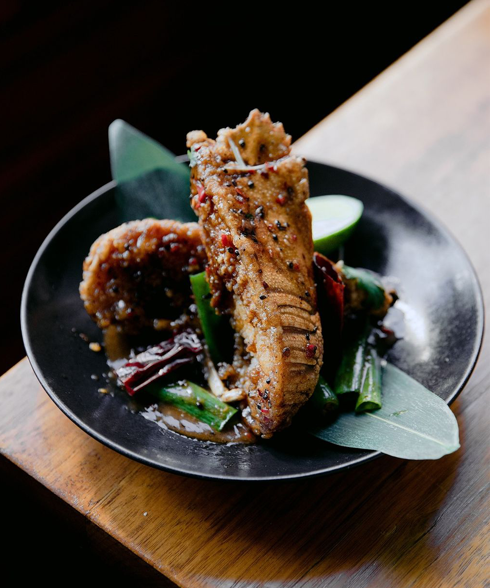 a delicate crab dish at a gold coast restaurant